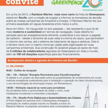 Programacao Porto Greenpeace